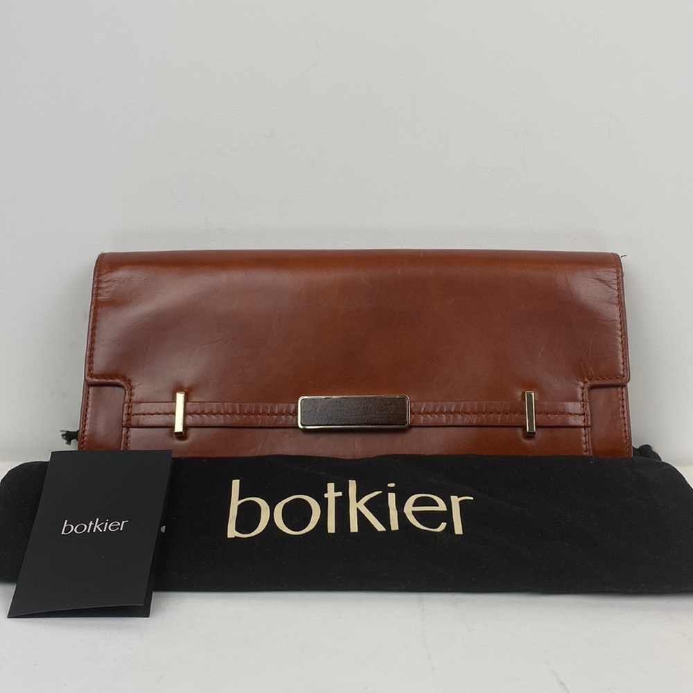 Botkier Cognac leather clutch